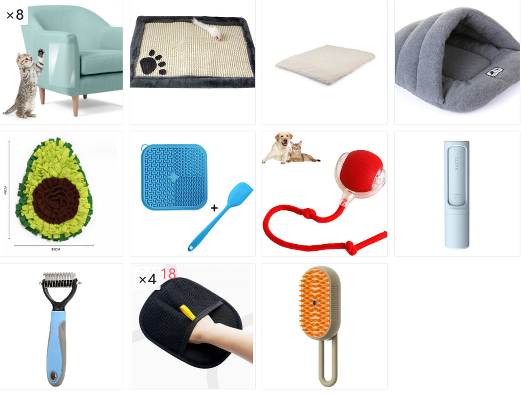 Cepillo de vapor para perro y gato – modelo Kit completo de accesorios