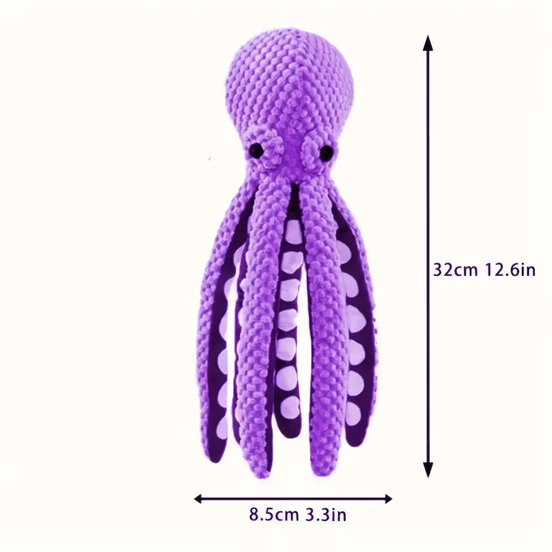 Pulpo de Peluche con Sonido para Perro – Juguete Interactivo Resistente
